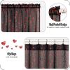 imageASPMIZ Valentines Sheer Curtains 84 Inch Length Red Heart Foil Print Curtains Black Valentines Curtains for Living Room Love Hearts Window Curtains Rod Pocket 52quot W x 84quot L