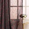 imageASPMIZ Valentines Sheer Curtains 84 Inch Length Red Heart Foil Print Curtains Black Valentines Curtains for Living Room Love Hearts Window Curtains Rod Pocket 52quot W x 84quot L