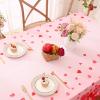 imageASPMIZ Valentines Tablecloth Square 55x55 Inch Falling Love Heart Table Cloth Pink Red Heart Tablecloths Waterproof Spillproof Tablecloth for Valentines Wedding Dinner Party DecorationPink Red