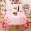 imageASPMIZ Valentines Tablecloth Square 55x55 Inch Falling Love Heart Table Cloth Pink Red Heart Tablecloths Waterproof Spillproof Tablecloth for Valentines Wedding Dinner Party DecorationPink Red