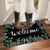 imageASPMIZ Welcome Door Mats for Front Door Leaves Low Profile Rug Washable Indoor Outdoor Non Slip Doormat with Rubber Backing Absorbent Entrance Mats for Outside Patio 18quot x 30quot Spring ampamp Summer