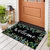 imageASPMIZ Welcome Door Mats for Front Door Leaves Low Profile Rug Washable Indoor Outdoor Non Slip Doormat with Rubber Backing Absorbent Entrance Mats for Outside Patio 18quot x 30quot Spring ampamp Summer