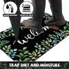 imageASPMIZ Welcome Door Mats for Front Door Leaves Low Profile Rug Washable Indoor Outdoor Non Slip Doormat with Rubber Backing Absorbent Entrance Mats for Outside Patio 18quot x 30quot Spring ampamp Summer