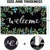 imageASPMIZ Welcome Door Mats for Front Door Leaves Low Profile Rug Washable Indoor Outdoor Non Slip Doormat with Rubber Backing Absorbent Entrance Mats for Outside Patio 18quot x 30quot Spring ampamp Summer