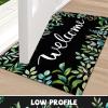 imageASPMIZ Welcome Door Mats for Front Door Leaves Low Profile Rug Washable Indoor Outdoor Non Slip Doormat with Rubber Backing Absorbent Entrance Mats for Outside Patio 18quot x 30quot Spring ampamp Summer