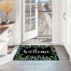 imageASPMIZ Welcome Door Mats for Front Door Leaves Low Profile Rug Washable Indoor Outdoor Non Slip Doormat with Rubber Backing Absorbent Entrance Mats for Outside Patio 18quot x 30quot Spring ampamp Summer
