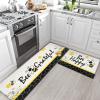 imageASPMIZ Yellow Bee Kitchen Mat Anti Fatigue Bee Happy Kitchen Rugs Sets of 2 Memory Foam Kitchen Mats for Floor Non Skid Kitchen Floor Comfort Mats for SinkHomeOffice 18 x 4818 x 30