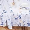 imageFloral Tablecloth Rectangle Watercolor Wildflower Table Cloth Spring Summer Waterproof Polyester Fabric Wrinkle Free Tablecloths for Outdoor Picnic Camping Kitchen Dining Room 60x84 InchBlue and White