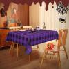 imageHalloween Tablecloth Buffalo Plaid Purple and Black Table Cloth Checkered Waterproof Tablecloths Spillproof Tablecover for Dinner Party Decoration Rectangle 60 x 120 InchPurple and Black