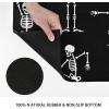 imageHappy Halloween Runner Rug Skeleton Laundry Room Floor Rug Black Runner with Rubber Back Non Slip Area Rug Runners for Hallway Laundry Washroom Entryway Home Kitchen Halloween Decor 20quot x 60quot