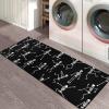 imageHappy Halloween Runner Rug Skeleton Laundry Room Floor Rug Black Runner with Rubber Back Non Slip Area Rug Runners for Hallway Laundry Washroom Entryway Home Kitchen Halloween Decor 20quot x 60quot
