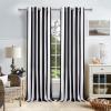 imageStriped Window Curtains Black and White Vertical Stripe Curtain Panel Window Drapes with Grommets for Bedroom Living Room Decor Set of 2 Panels 52 x 84 Inch LengthBlack and White