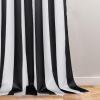 imageStriped Window Curtains Black and White Vertical Stripe Curtain Panel Window Drapes with Grommets for Bedroom Living Room Decor Set of 2 Panels 52 x 84 Inch LengthBlack and White