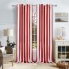 imageStriped Window Curtains Black and White Vertical Stripe Curtain Panel Window Drapes with Grommets for Bedroom Living Room Decor Set of 2 Panels 52 x 84 Inch LengthRed and White