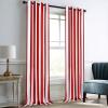 imageStriped Window Curtains Black and White Vertical Stripe Curtain Panel Window Drapes with Grommets for Bedroom Living Room Decor Set of 2 Panels 52 x 84 Inch LengthRed and White
