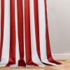 imageStriped Window Curtains Black and White Vertical Stripe Curtain Panel Window Drapes with Grommets for Bedroom Living Room Decor Set of 2 Panels 52 x 84 Inch LengthRed and White