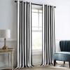 imageStriped Window Curtains Black and White Vertical Stripe Curtain Panel Window Drapes with Grommets for Bedroom Living Room Decor Set of 2 Panels 52 x 84 Inch LengthBlack and White