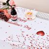 imageSunm Boutique Valentines Day Table Cloth Love Tree and Heart Tablecloth Waterproof Machine Washable Tablecloth for Valentines Wedding Decoration 60 x 84 Inch