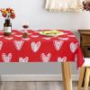 imageSunm Boutique Valentines Day Table Cloth Sketch Heart Tablecloth Waterproof Machine Washable Tablecloth for Valentines Day Wedding Decoration 60 x 84 Inch