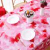 imageValentines Day Tablecloth Rectangle 60x84 Inch Red Love Heart Table Cloth Romantic Butterfly Tablecloths Polyester Waterproof Spillproof Tablecloth for Valentines Day Wedding Party Decoration