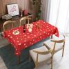 imageValentines Day Tablecloth Square 55 x 55 Inch Red Love Heart Table Cloth Waterproof Spill Proof Wrinkle Resistant Table Cover for Anniversary Wedding Party Holiday Kitchen Dining Room Decoration84 x 60 Rectangular