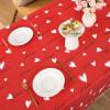 imageValentines Day Tablecloth Square 55 x 55 Inch Red Love Heart Table Cloth Waterproof Spill Proof Wrinkle Resistant Table Cover for Anniversary Wedding Party Holiday Kitchen Dining Room Decoration55 x 55 Square