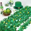 imageASPMIZ 33 FT St Patricks Day Garland Gold Green Hat Shamrock Garland Decor Shiny Tinsel Garland St Patricks Day Decorations for Home Indoor Outdoor Metallic Clover Garland for Irish Party Decor