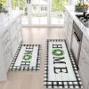 imageASPMIZ Anti Fatigue Kitchen Mat Cushioned Waterproof Kitchen Rugs Sets of 2 Non Slip Farmhouse Buffalo Plaid Home Kitchen Floor Mats for in Front of SinkLaundryOffice 18 x 48 18 x 30White