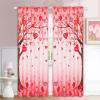 imageASPMIZ Valentines Curtains for Living Room Love Heart Tree Curtains for Bedroom Red Valentines Curtains 84 Inch Length 2 Panels Set Rod Pocket Window Curtains 52quot W x 84quot L