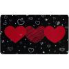 imageASPMIZ Valentines Day Area Rug Red Heart Doormat Love Heart with Black Background Floor Mat with Rubber Backing NonSlip for Bedroom Living Room Valentines Decoration Gift 18 x 30 Inch
