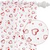 imageASPMIZ Valentines Day Sheer Curtains 52quotW x 84quotL White with Red Heart Foil Print Rod Pocket Living Room Bedroom