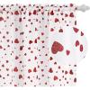 imageASPMIZ Valentines Day Sheer Curtains for Living Room Shining Red Love Heart Curtains 84 Inch Length 2 Panels Set Romantic Sheer Curtain for Bedroom Dining Room Rod Pocket 52quot W x 84quot L White