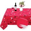 imageASPMIZ Valentines Day Table Cloth Rectangle 60x84 Inch Red White Vines Love Heart Tablecloth Polyester Tablecloths Waterproof Spillproof Tablecloth for Valentines Day Wedding Party Decoration