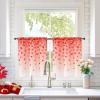 imageASPMIZ Valentines Kitchen Curtains Falling Red Love Heart Window Curtains for Kitchen Romantic Window Curtain Treatment Short Topper Curtains Valentine Decor 2 Panels Rod Pocket 26quot x 36quotPolyester