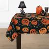 imageHalloween Tablecloth Pumpkin and Bat Table Cloth Orange and Black Star Scary Themed Tablecloths Waterproof Spillproof Tablecover for Dinner Party Decoration Square 55 x 55 Inch84 x 60 Rectangular