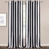 imageStriped Window Curtains Black and White Vertical Stripe Curtain Panel Window Drapes with Grommets for Bedroom Living Room Decor Set of 2 Panels 52 x 84 Inch LengthBlack and White