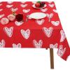 imageSunm Boutique Valentines Day Table Cloth Sketch Heart Tablecloth Waterproof Machine Washable Tablecloth for Valentines Day Wedding Decoration 60 x 84 Inch