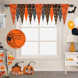 imageASPMIZ Halloween Valance for Windows Zigzag Orange Valance Curtains for Kitchen Patchwork Swag Vlance Rod Pocket Short Topper Window Curtain for Kitchen Fierplace Decor 1 Panel 54 x 18 InchOrange