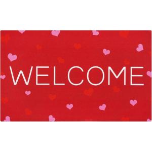 imageASPMIZ Valentines Day Area Rug Doormat Valentines Day Red Door Mat with Non Slip Backing Valentines Welcome Indoor Outdoor Entrance Mats Red Heart Welocme Doormat Home Decor 18 x 30 Inch