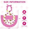 imageASPMIZ Cupcake Kids Apron Pink Baking Bib Apron for 26 Years Child Cute Chef Apron with Pockets for Gardening Painting Adjustable Kitchen Apron for Little Helper Girls Daughters Toddlers GiftPink