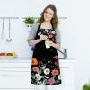 imageASPMIZ Floral Apron for Adults Waterproof Women Apron with 2 Pockets Flower Cooking Aprons with Adjustable Neck Strap Kitchen Apron for Washing Dishes Gifts BBQ Grill 275 x 315 Inches Black