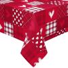 imageValentines Day Tablecloth Rectangle 60x84 Inch Buffalo Plaid Love Heart Table Cloth Red Heart Tablecloths Waterproof Spillproof Tablecloth for Valentines Day Wedding Dinner Party Decoration