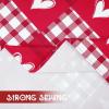 imageValentines Day Tablecloth Rectangle 60x84 Inch Buffalo Plaid Love Heart Table Cloth Red Heart Tablecloths Waterproof Spillproof Tablecloth for Valentines Day Wedding Dinner Party Decoration