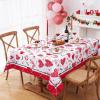 imageValentines Day Tablecloth Rectangle 60x84 Inch Red Love Heart Romantic Table Cloth Buffalo Plaid Tablecloths Waterproof Spillproof Tablecloth for Valentines Day Wedding Dinner Party Decoration