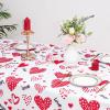 imageValentines Day Tablecloth Rectangle 60x84 Inch Red Love Heart Romantic Table Cloth Buffalo Plaid Tablecloths Waterproof Spillproof Tablecloth for Valentines Day Wedding Dinner Party Decoration