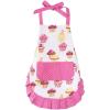 imageASPMIZ Cupcake Kids Apron Pink Baking Bib Apron for 26 Years Child Cute Chef Apron with Pockets for Gardening Painting Adjustable Kitchen Apron for Little Helper Girls Daughters Toddlers GiftPink