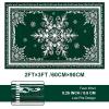 imageASPMIZ Christmas Area Rug 3x5 Snowflake Entryway Rug Non Slip Washable Rugs Low Pile Floor Mat Soft Faux Wool Rugs for Living Room Bedroom Kitchen Holiday Christmas Decorations RedGreen