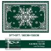 imageASPMIZ Christmas Area Rug 3x5 Snowflake Entryway Rug Non Slip Washable Rugs Low Pile Floor Mat Soft Faux Wool Rugs for Living Room Bedroom Kitchen Holiday Christmas Decorations RedGreen