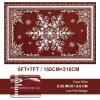 imageASPMIZ Christmas Area Rug 3x5 Snowflake Entryway Rug Non Slip Washable Rugs Low Pile Floor Mat Soft Faux Wool Rugs for Living Room Bedroom Kitchen Holiday Christmas Decorations RedRed