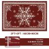imageASPMIZ Christmas Area Rug 3x5 Snowflake Entryway Rug Non Slip Washable Rugs Low Pile Floor Mat Soft Faux Wool Rugs for Living Room Bedroom Kitchen Holiday Christmas Decorations RedRed